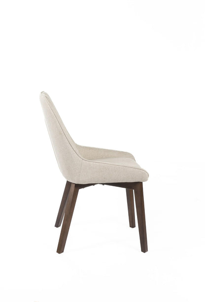 4x Sedia in Tessuto Beige 62cm x 49.5cm H.87cm