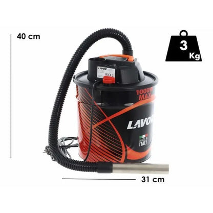 Aspirateur à cendres Lavor Ashley 411 — 1 000 W, 31 × 31 × 40 cm