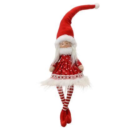 Bambina natalizia decorativa H60 cm