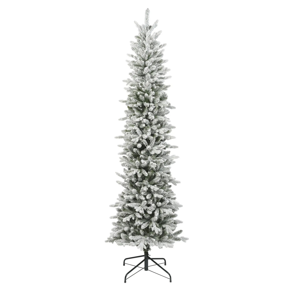 Albero di Natale Slim Fir verde innevato Ø68 × H210 cm