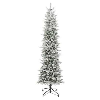 Albero di Natale Slim Fir verde innevato Ø68 × H210 cm