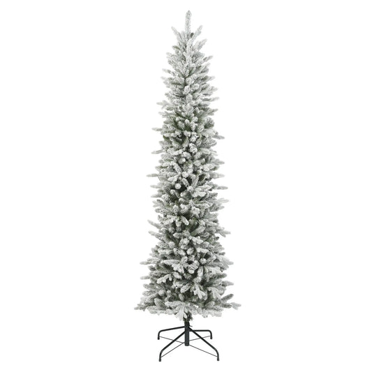 Albero di Natale Slim Fir verde innevato Ø68 × H210 cm