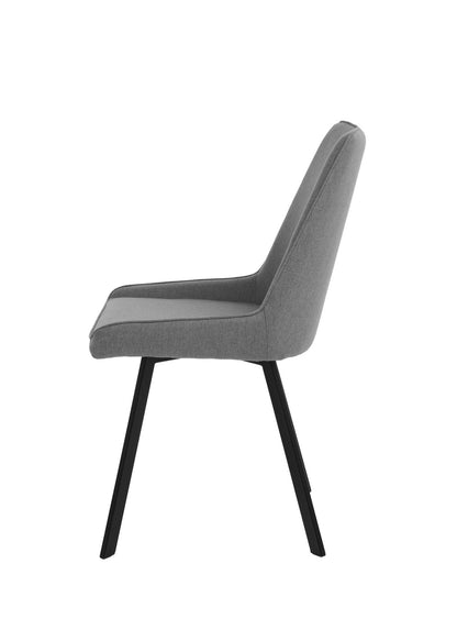 4x Sedia in microfibra grigio scuro 48x60x87h cm