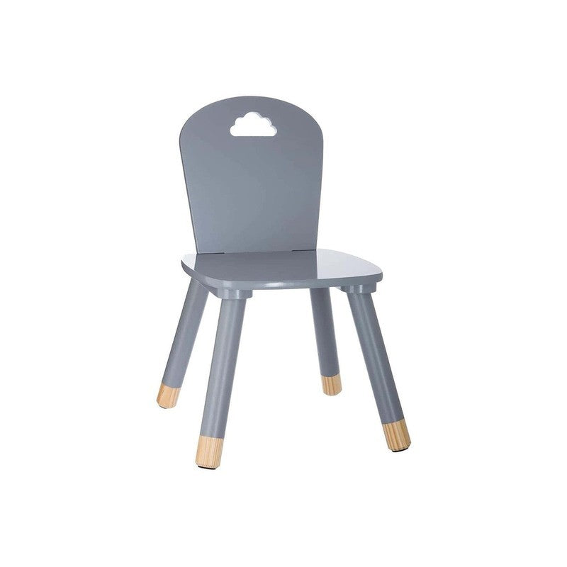 Chaise enfant grise 28x50x28h cm