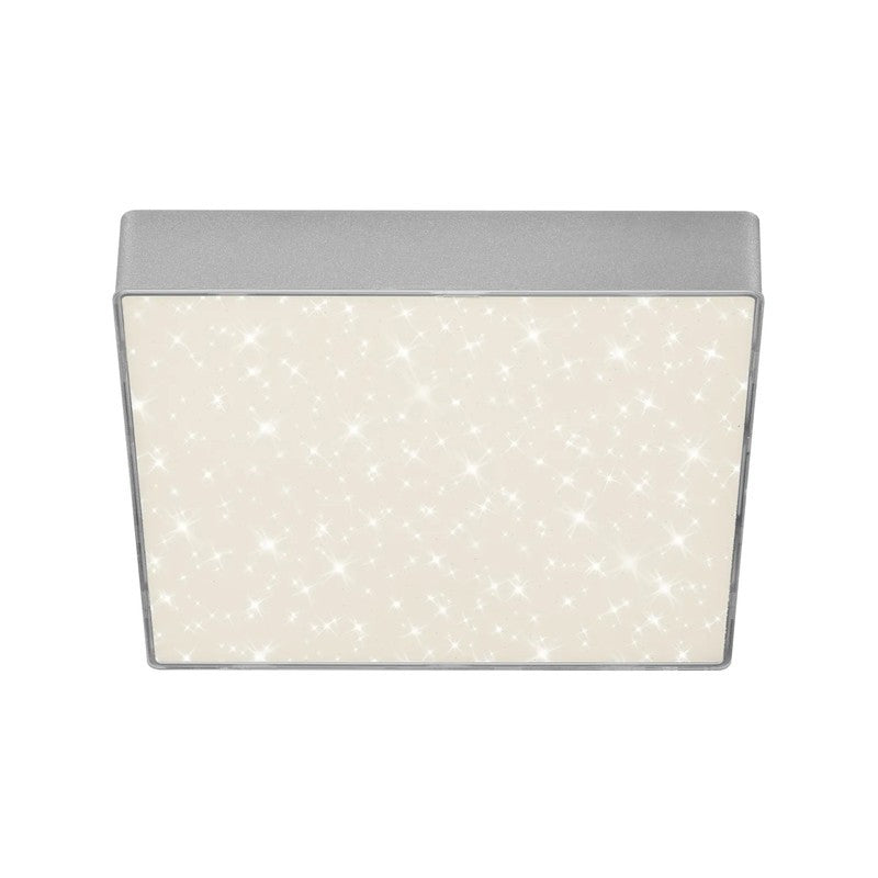 Plafonnier LED Flame Star 21,2 cm 1600lm argent