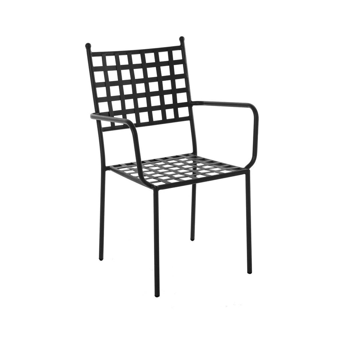 Sedia cartago ferro nero 56x55x90