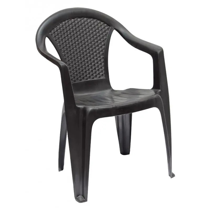 Chaise en résine Kora anthracite 55x53,5x82h cm