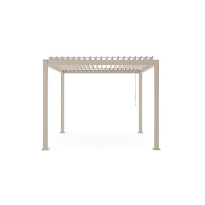 Pergola Bizzotto Garda 3x3 m en soie d'acier avec toit à lamelles