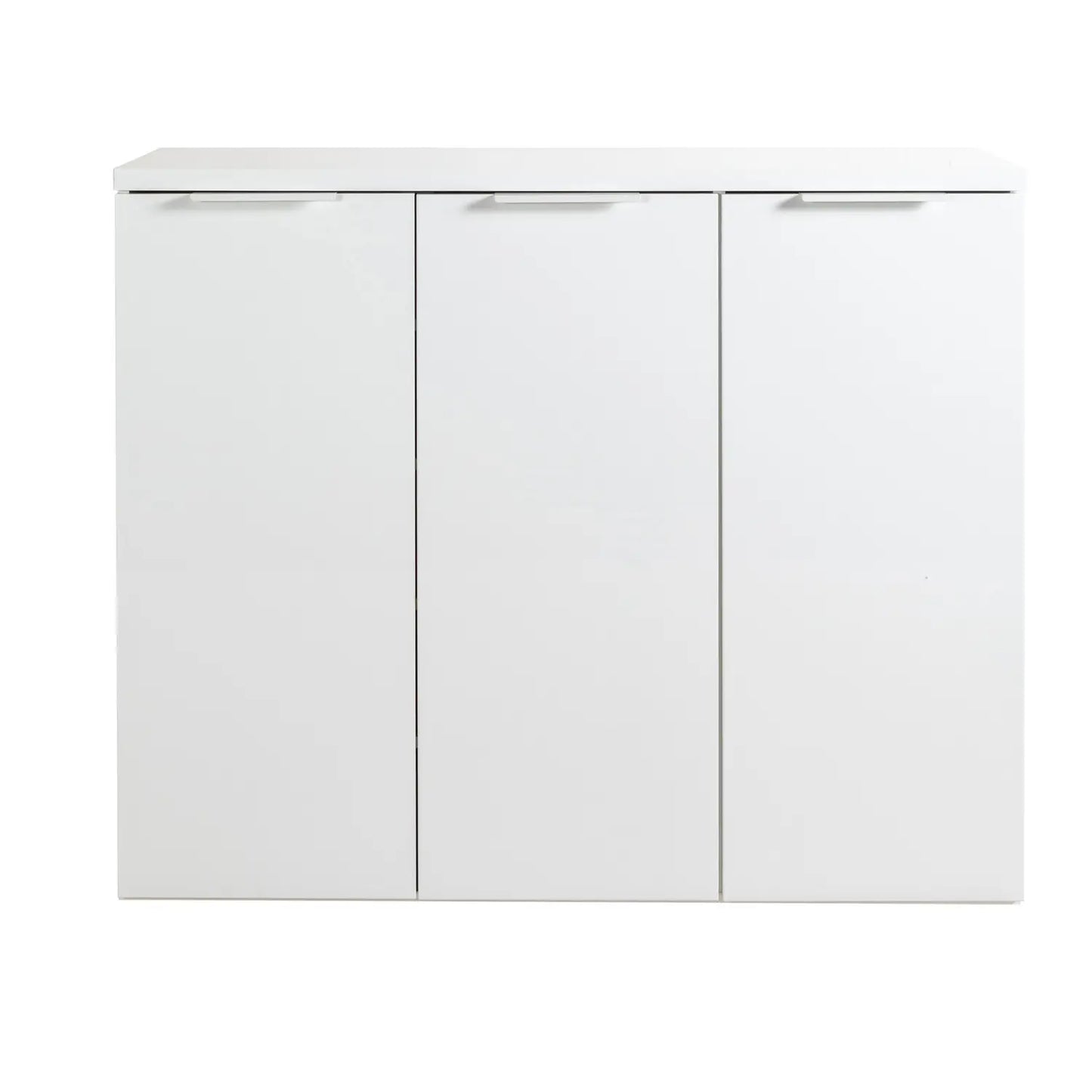 Mundi meuble de rangement 3 portes laqué blanc cm 120x35x102,30h composad
