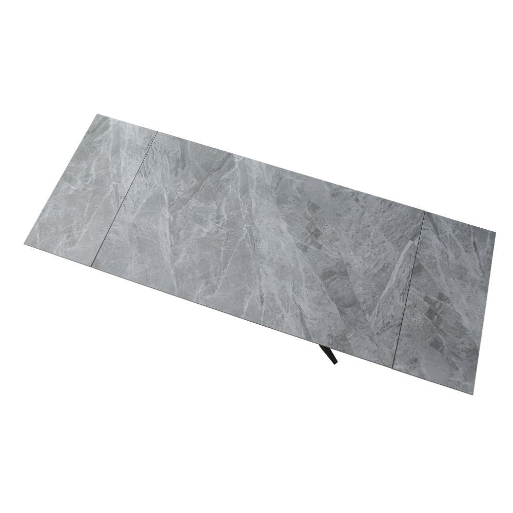 Table extensible grise 160x90x76