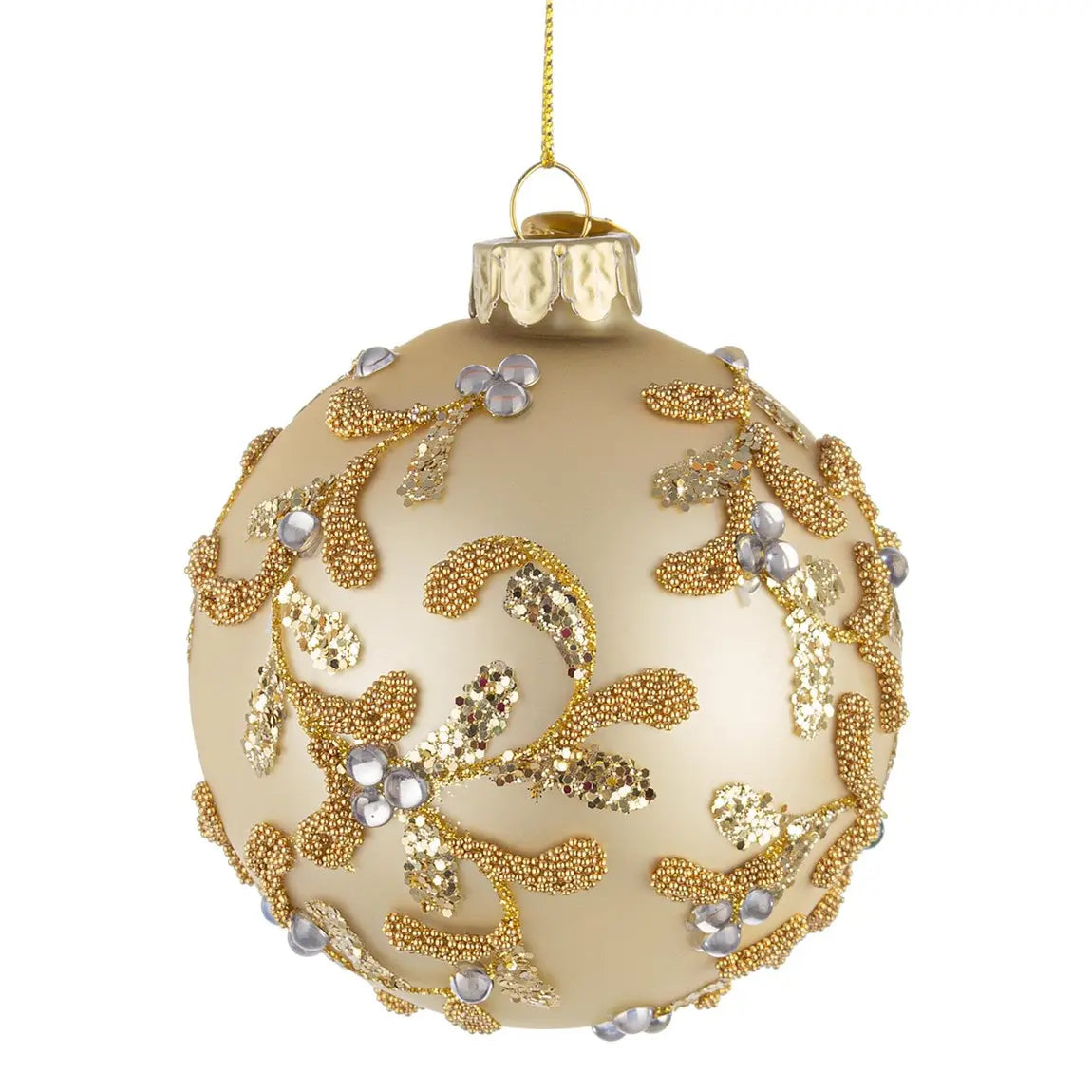 Sfera decorativa Floret in vetro champagne Ø8 cm