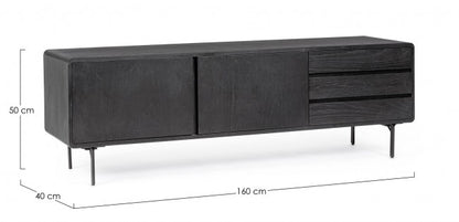 Mobile porta TV 160x40x50 in legno nero