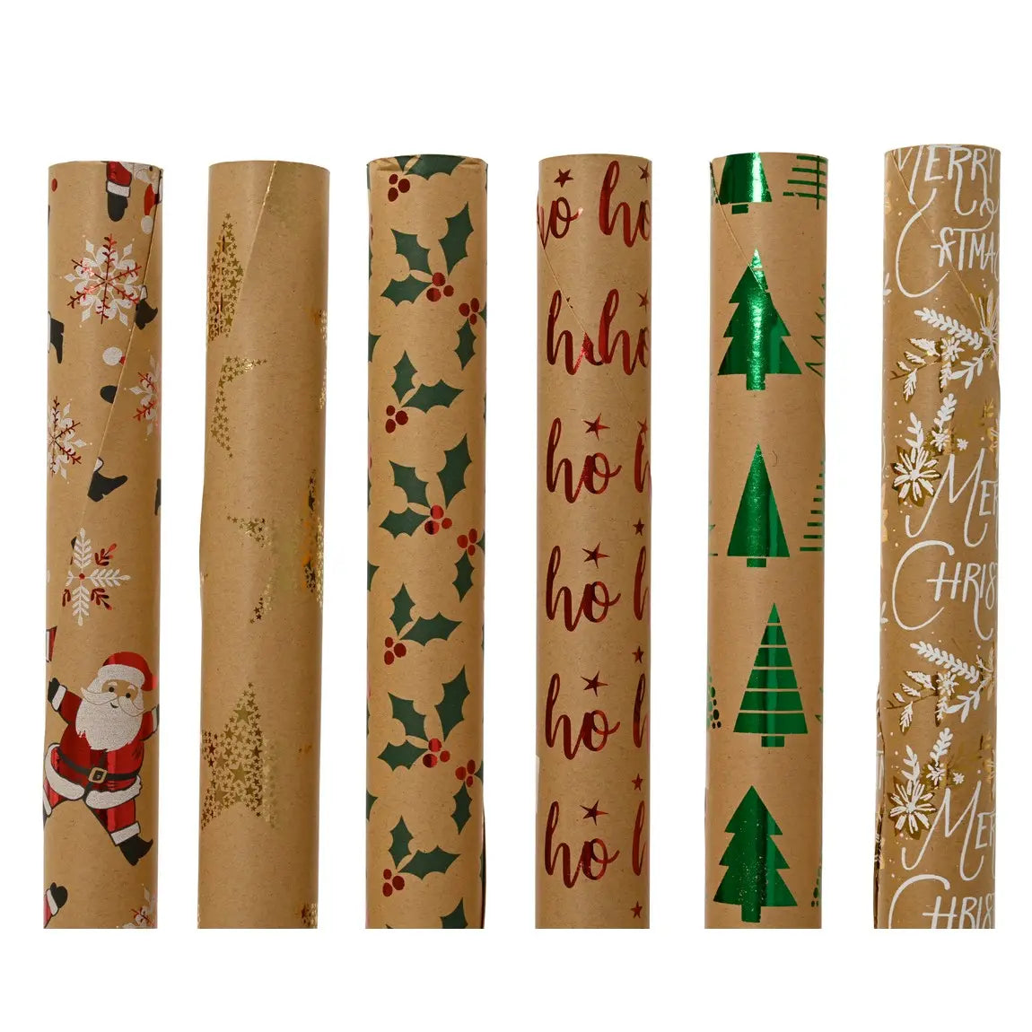 Rotolo carta regalo avana con decorazioni natalizie 70 × 150 cm