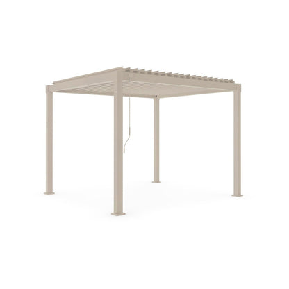 Pergola Bizzotto Garda 3x3 m en soie d'acier avec toit à lamelles