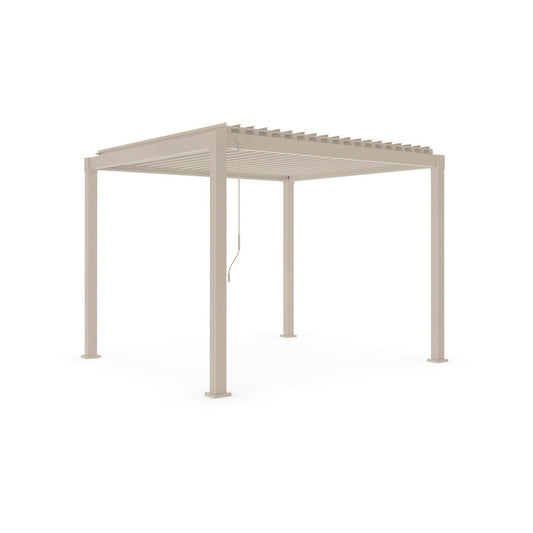 Pergola Bizzotto Garda 3x3 m en soie d'acier avec toit à lamelles
