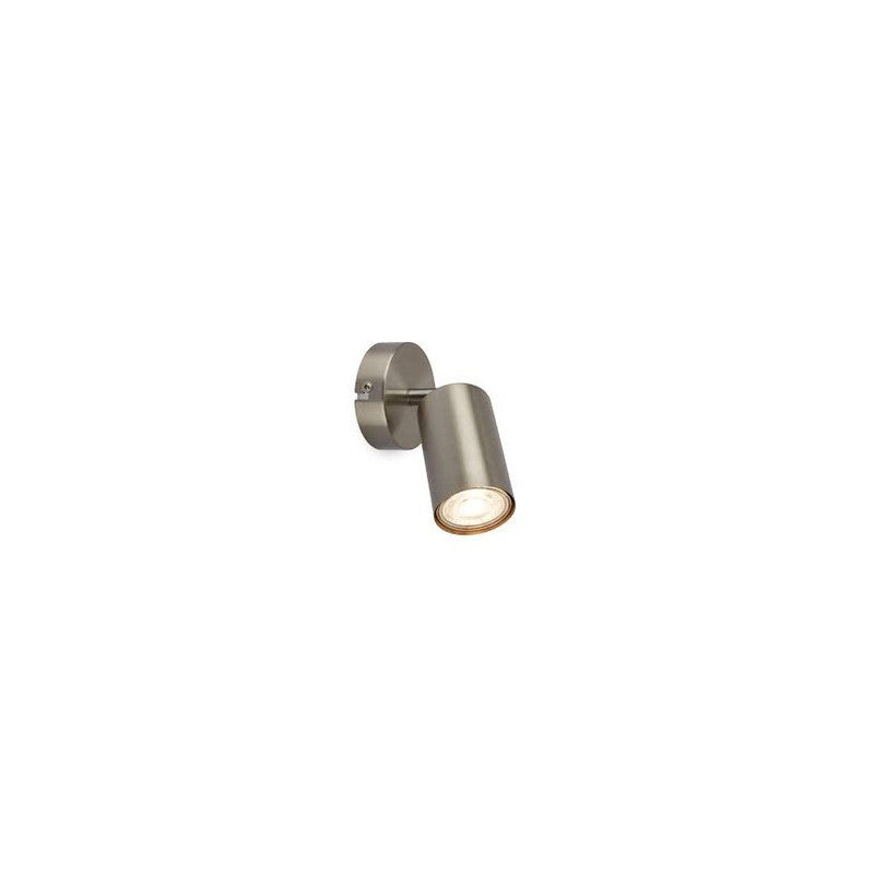 Spot mural GU10 orientable en nickel satiné