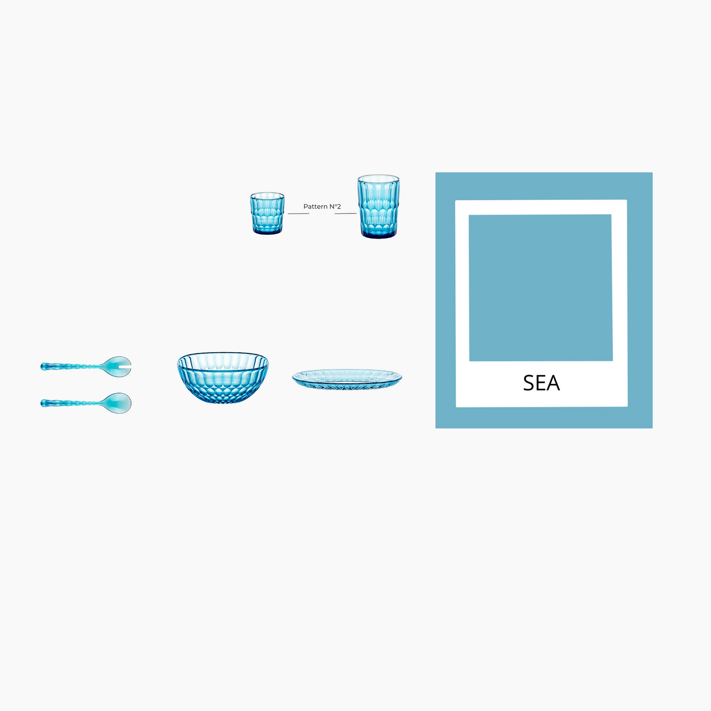 Vassoio ovale piccolo 32x19,5x2,7 cm azzurro mare