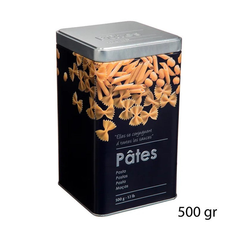 Boîte à pâtes en métal relief Black Edition 500 g