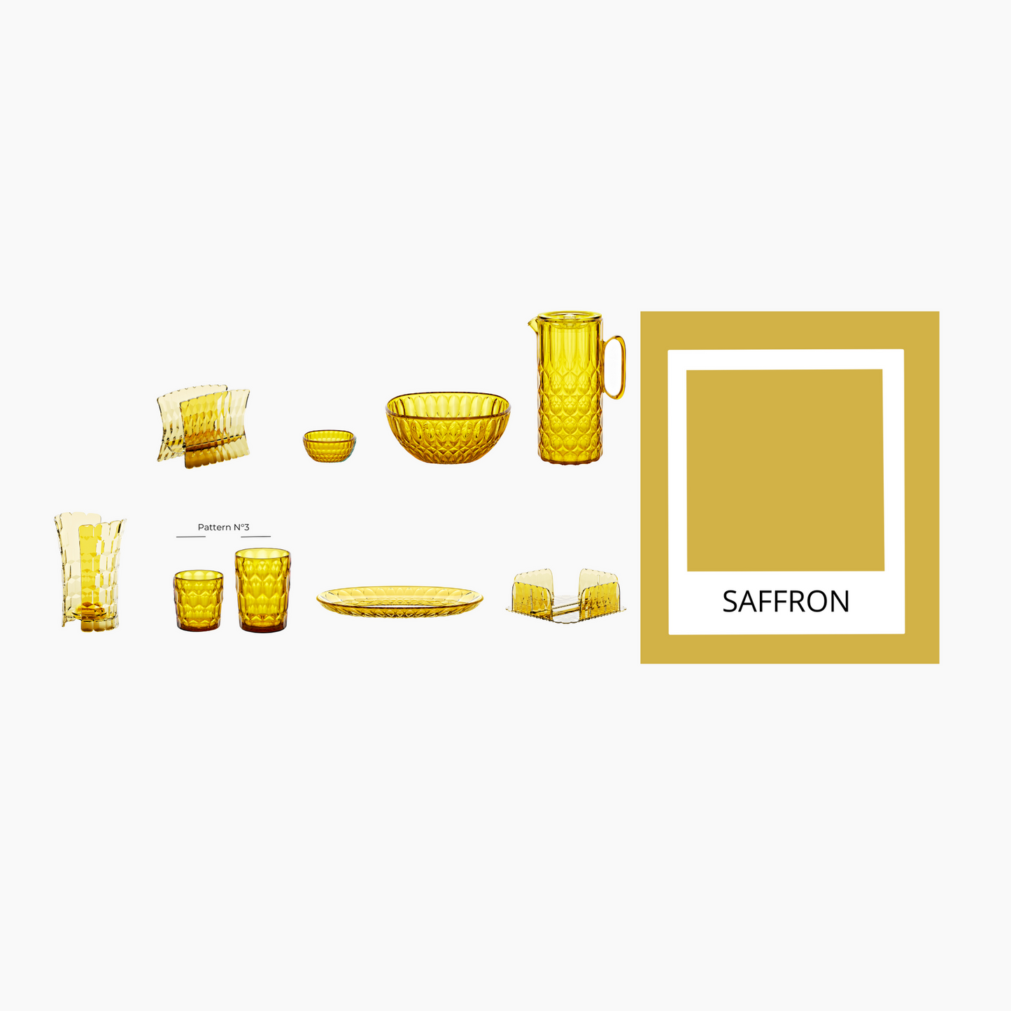 Porte-serviettes Vanity jaune safran 15,2x7,6x h11 cm