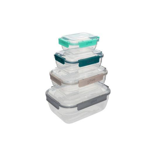 Lot de 4 boîtes Klic rectangulaires en plastique