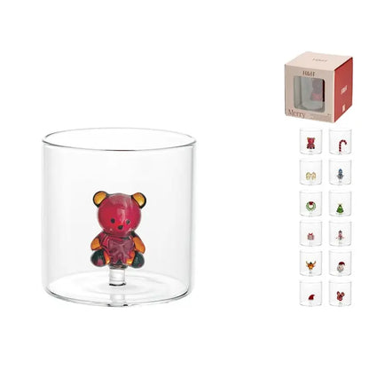 Verre rond en borosilicate Christmas Miniatures — 30 cl, 1 pièce assortie