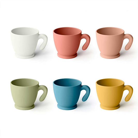 Set di 6 tazzine caffè multicolore