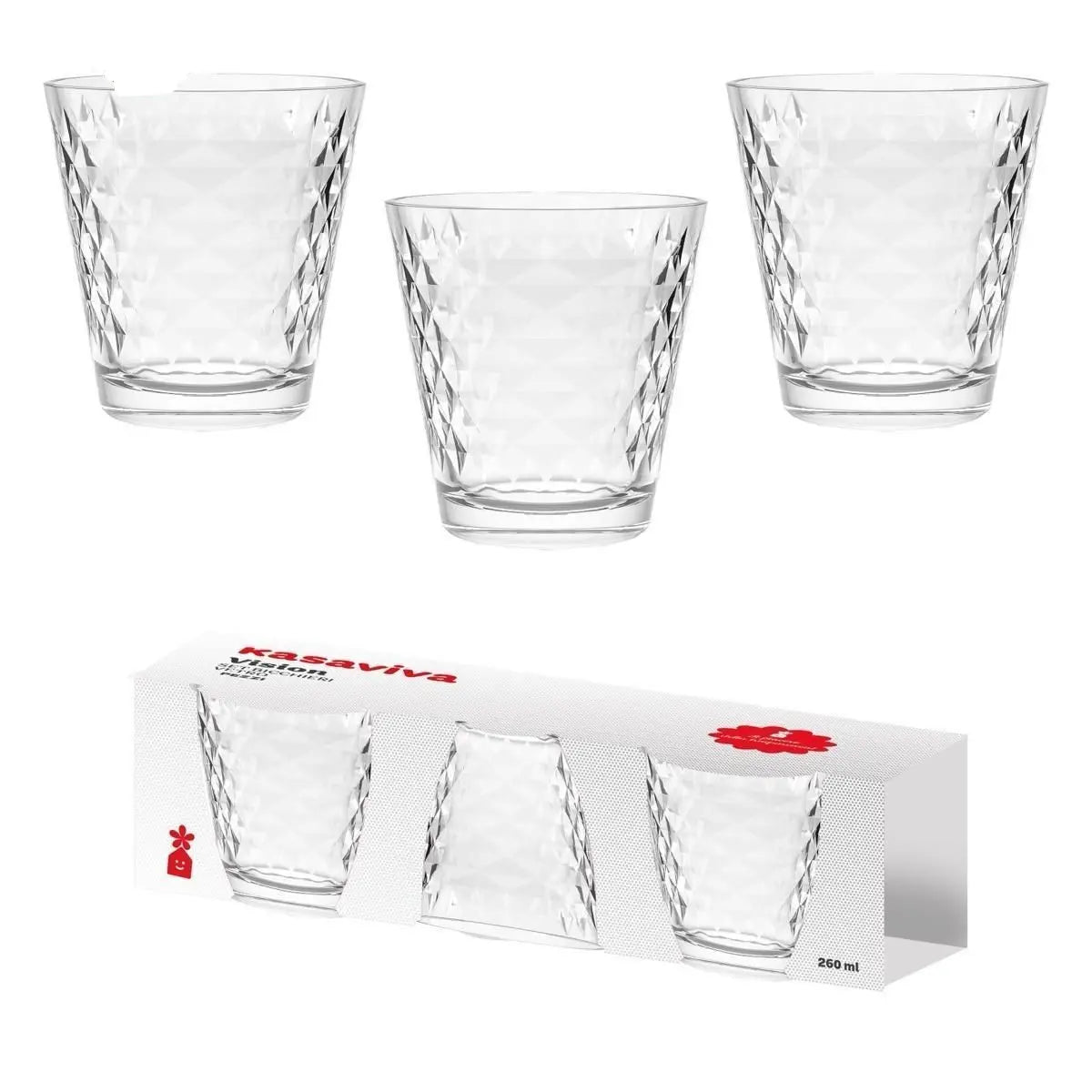 Set de 3 verres vision Diamant 25 cl