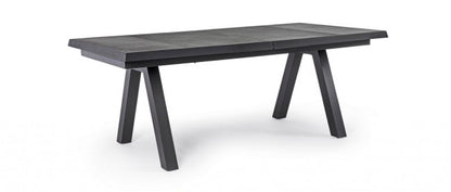 Table de jardin extensible Konnor anthracite 205-265x103x78h cm