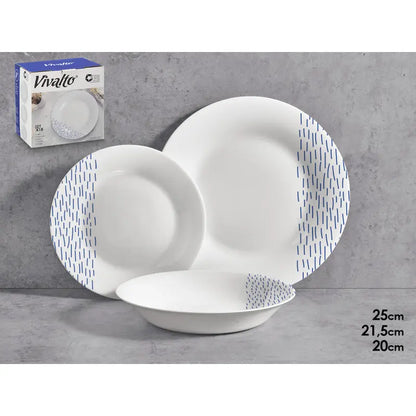 Ensemble de 18 assiettes rondes décorées