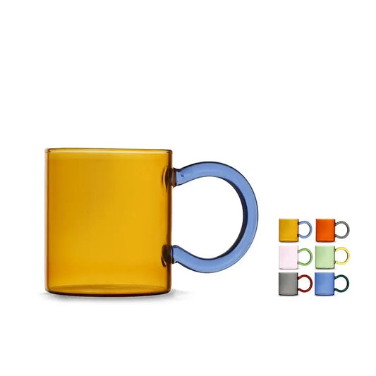 Mug en verre borosilicate coloré — 38,5 cl, 1 pièce assortie