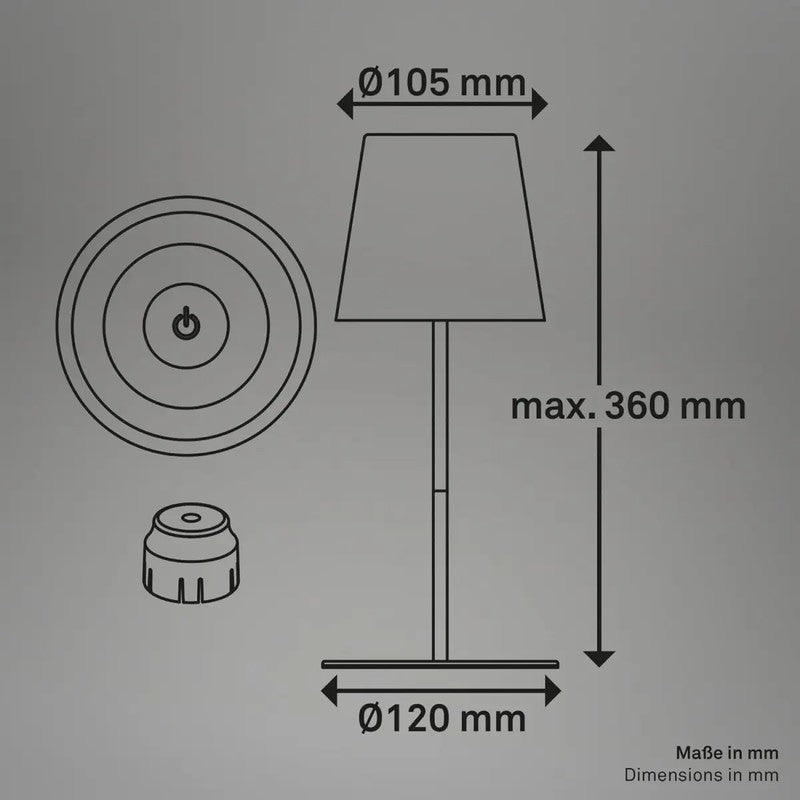 Lampe de table LED RGBW blanche 3 en 1 Calida 200lm