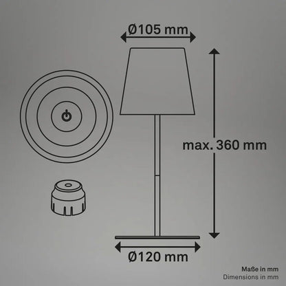 Lampe de table LED RGBW blanche 3 en 1 Calida 200lm