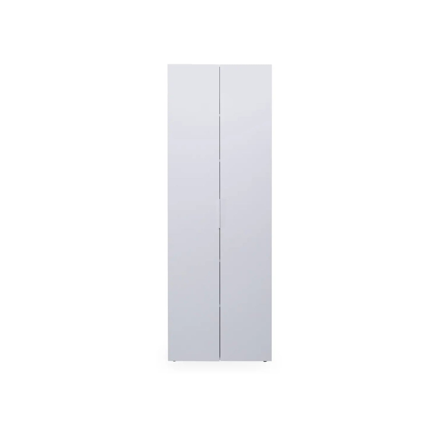 Armoire 2 portes avec 6 étagères blanc mat 69x37x198 cm h