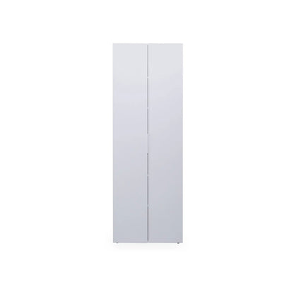 Armoire 2 portes avec 6 étagères blanc mat 69x37x198 cm h