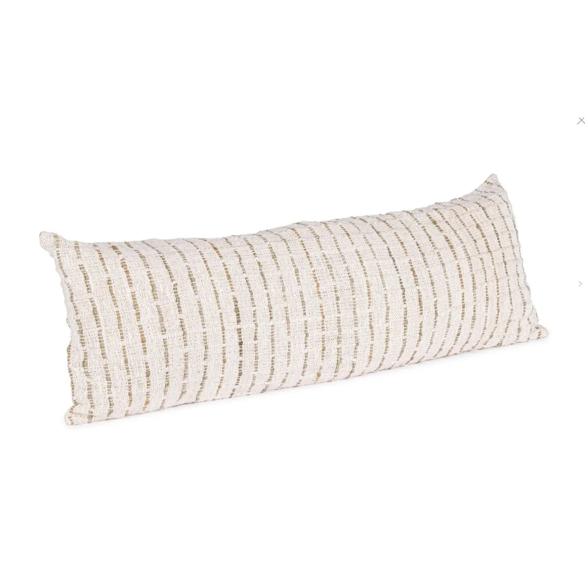 Cuscino decorativo Rudra beige e verde 100 × 35 cm