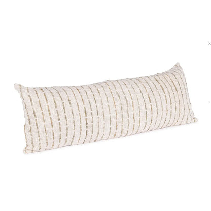 Cuscino decorativo Rudra beige e verde 100 × 35 cm