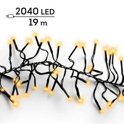 Catena luminosa LED Cluster bianco caldo classico da esterno 19 m