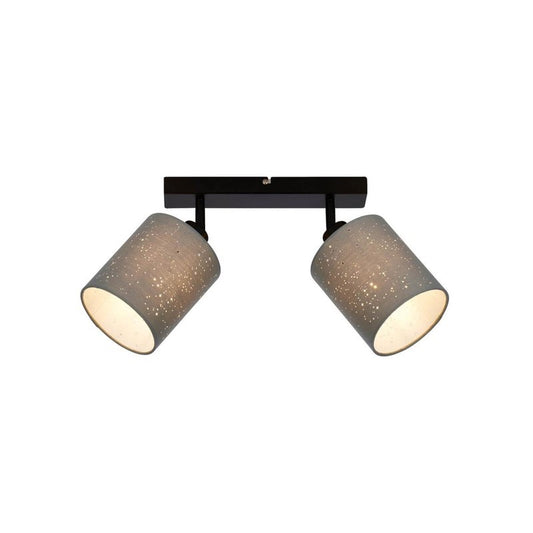 Vintage Spot Bar 2xe27 28,5 cm gris noir