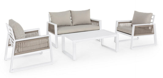 Ensemble salon de jardin Captiva blanc