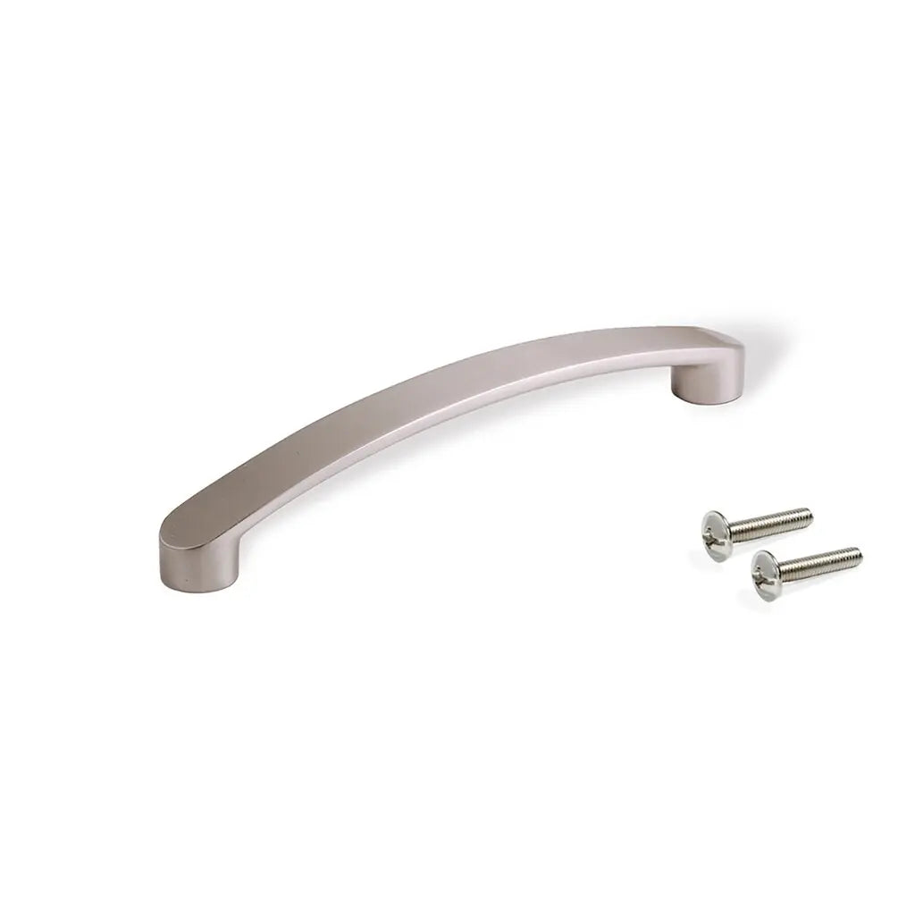 Poignée de meuble Minneapolis L180, entraxe 160 mm, nickel satiné