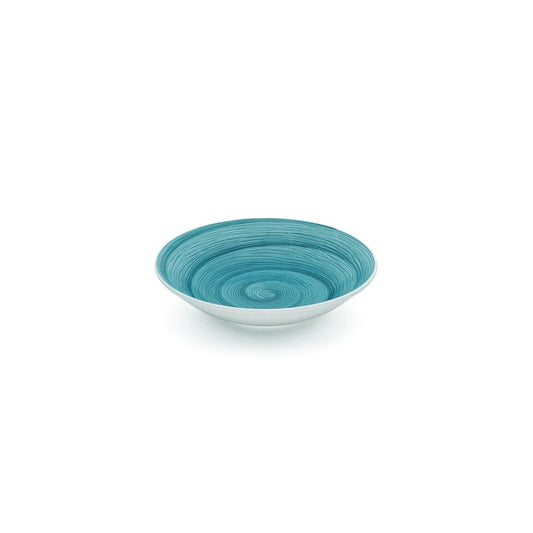 Assiette creuse de table souvenir essence en céramique peinte à la main Ø 23,5 cm