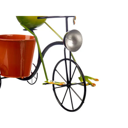 Cache-pot vélo grenouille 17x31x5x32h cm