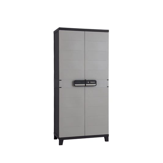 Armoire Smart Tuttopiani 4 Etagères en Résine Anthracite 68x39x173 cm