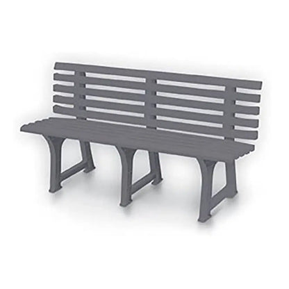 Banquette Isotta 3 places 147x51x75h cm gris tourterelle