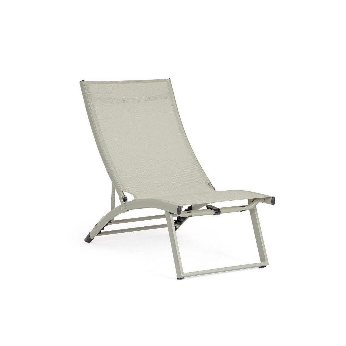 Chaise longue inclinable Bizzotto Taylor Breeze en aluminium et textilène 53 x 166,5 x 90 cm