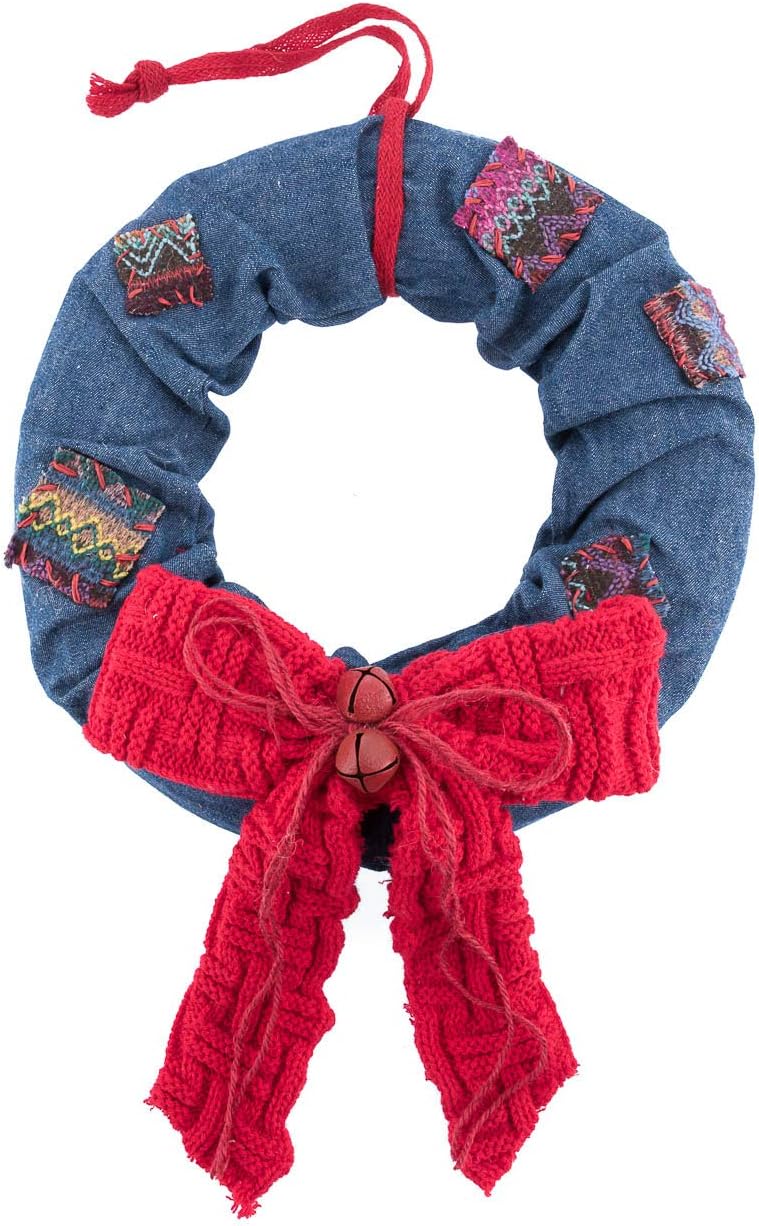 Jeans avec nœud en laine rouge 51x33x9 cm