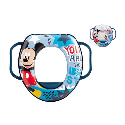 Réducteur de siège de toilette Disney Mickey Icon avec poignées rembourrées Sans BPA +24 Mois