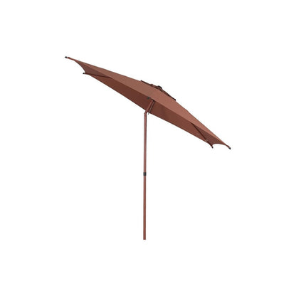 Parasol rond Soya 2,7 m en polyester acajou