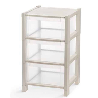Commode Tower 3 tiroirs Sable 38x38x59 cm