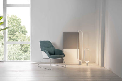 Fauteuil en polypropylène aigue-marine 85 cm x 74 cm H. 86 cm